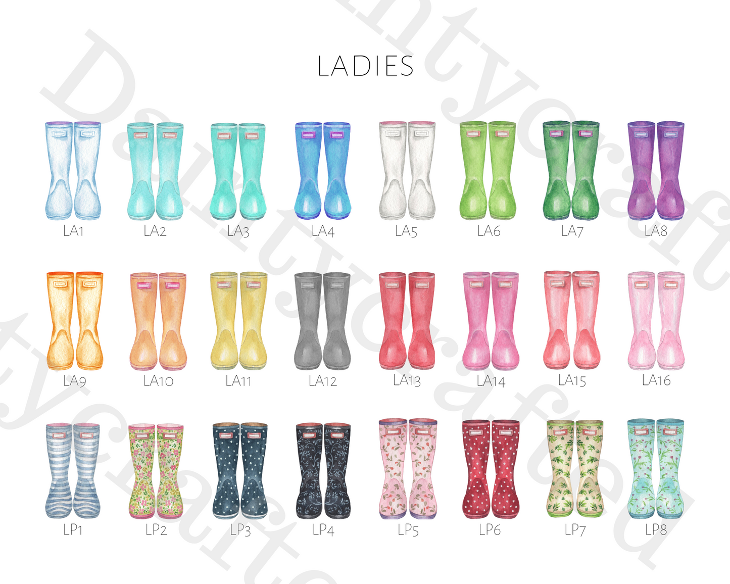 Custom Welly Boot Print A4