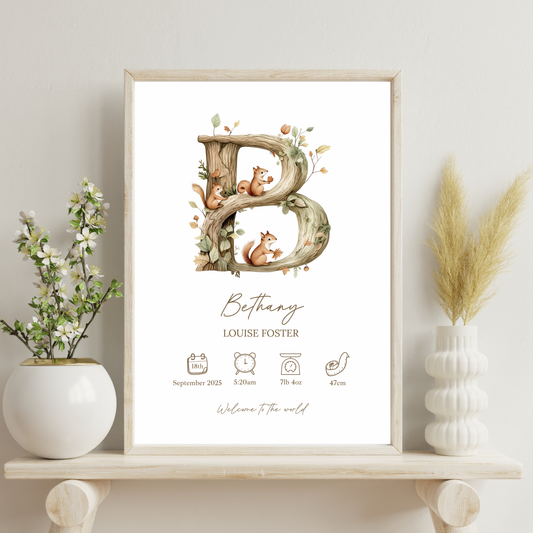 Woodland Print new baby
