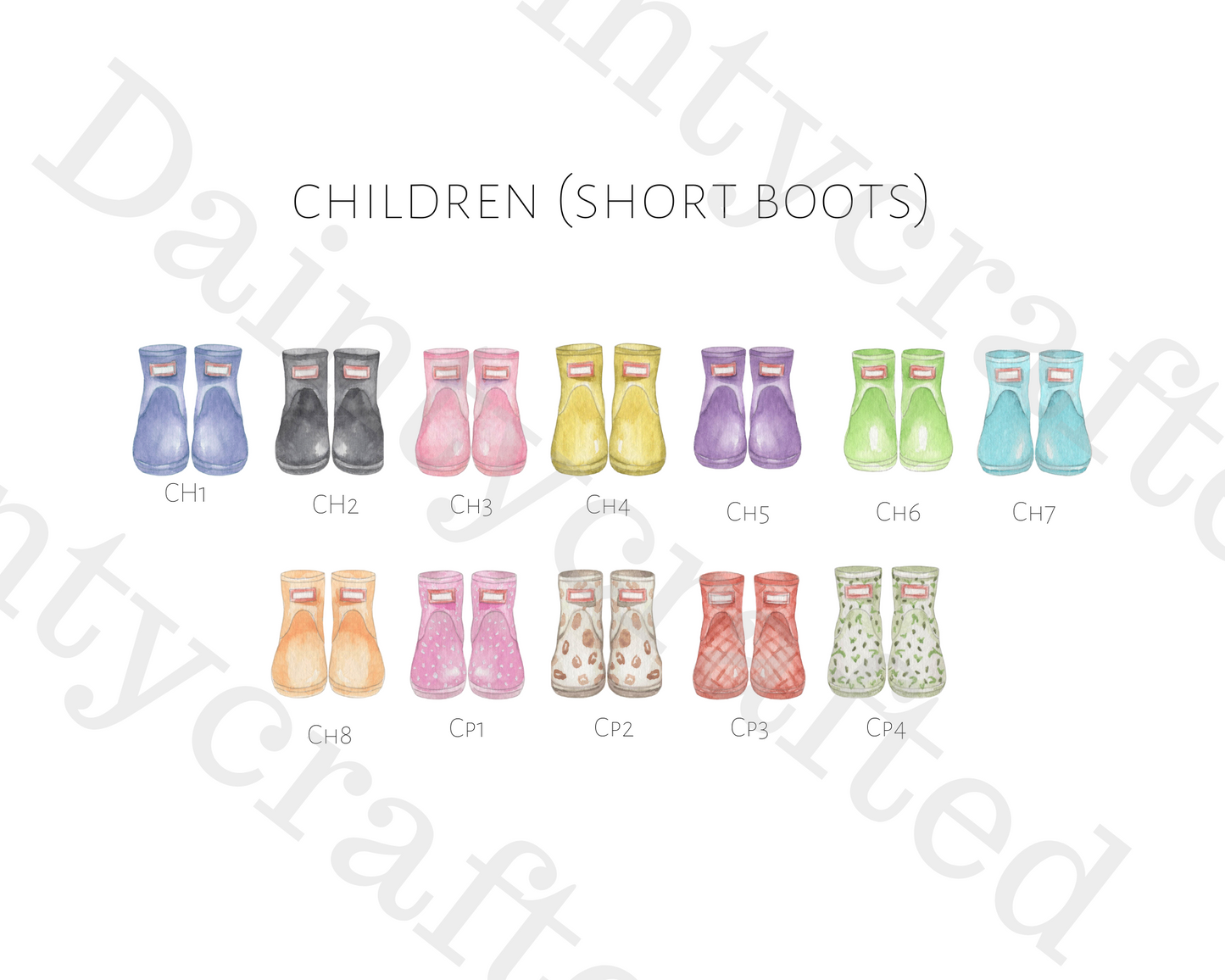 Custom Welly Boot Print A4