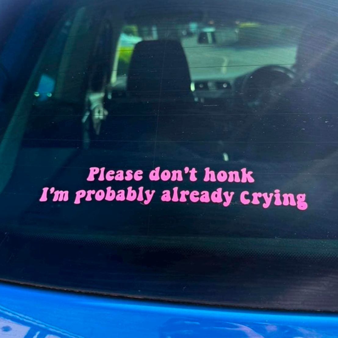 Please Don't Honk Sticker