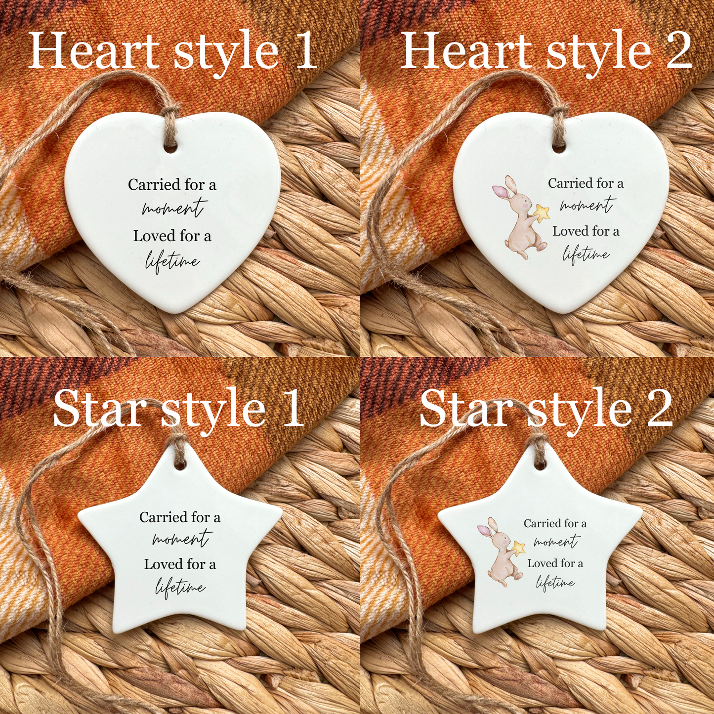 Memory Bunny Miscarriage bauble bundle