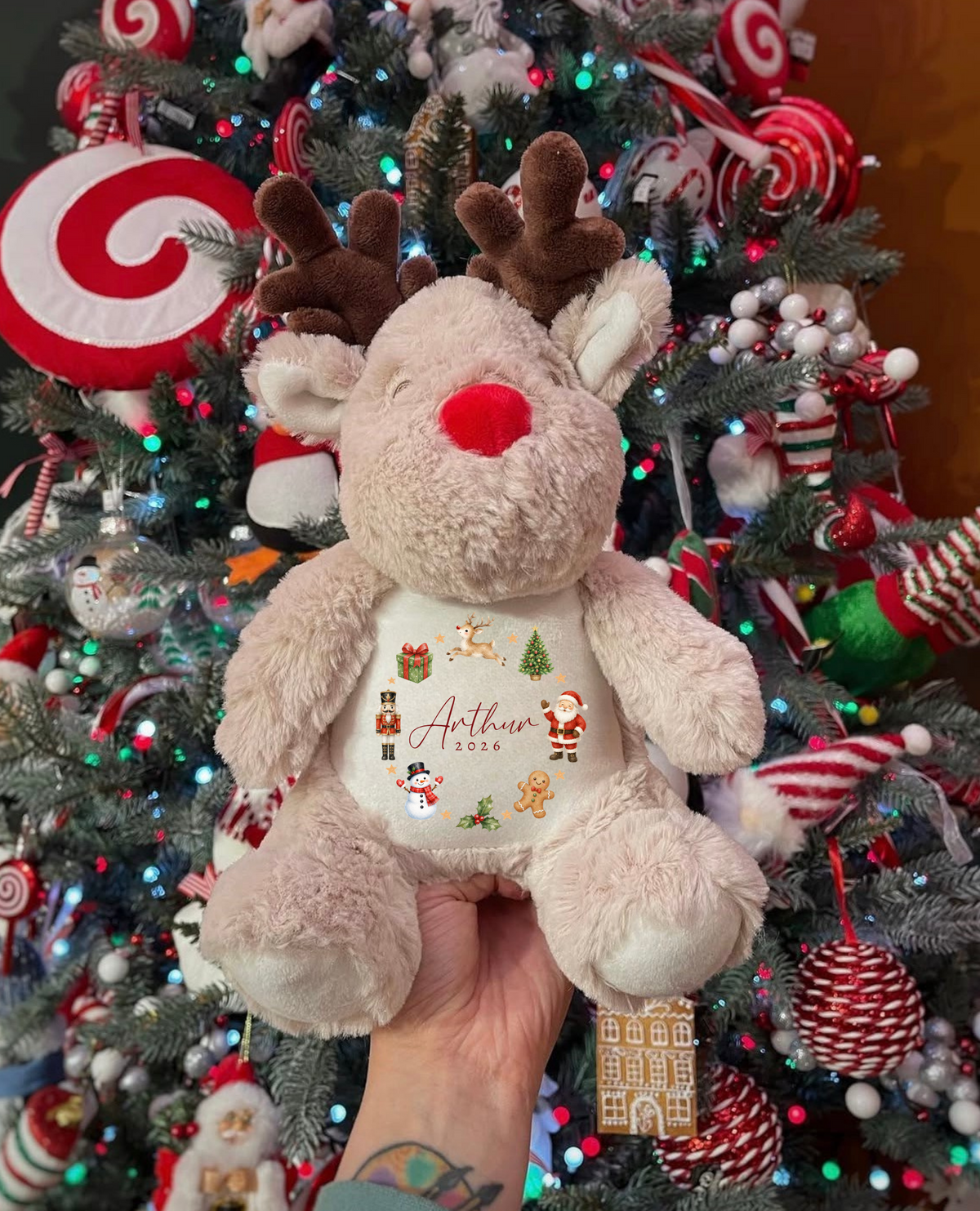 Christmas reindeer wreath